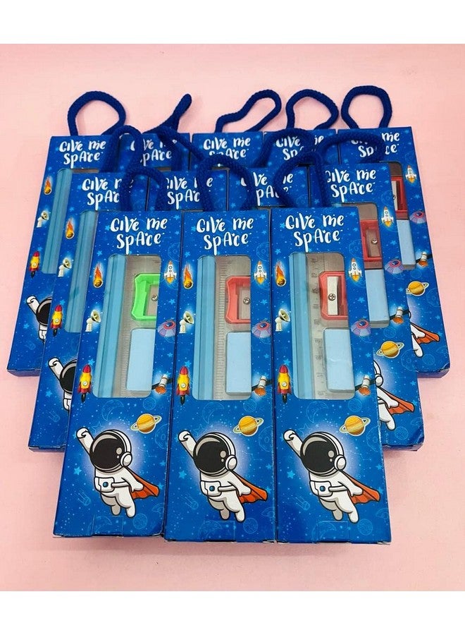 Tera13 Return Gifts For Kids Stationery Gifts (6 Pcs) Stationary Set Kit For Boys Space Theme Pencil Eraser Sharpener For Kids Birthday Gifts For Kids Kanjak Gifts, Multicolor - Image 1