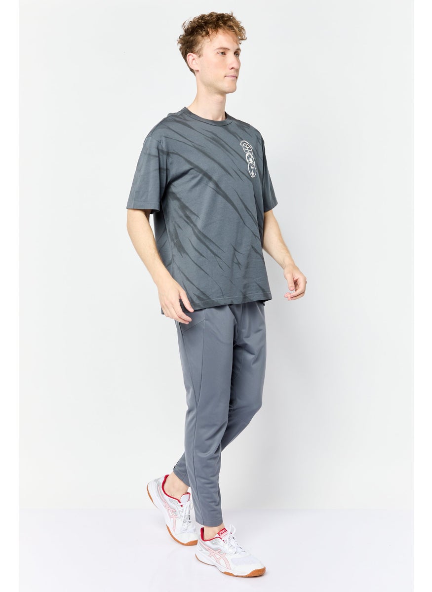 Reebok Men Sportswear Fit Short Sleeves Running T-Shirt, Charcoal  - Image 4