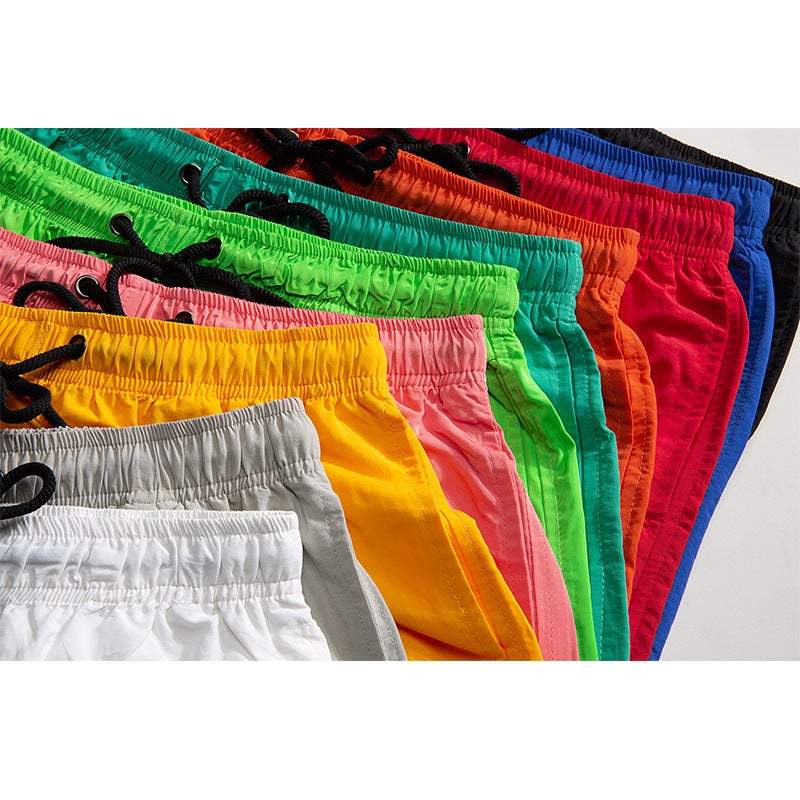 Quality inspection 23 summer flat white bottom shorts fifth pants men''s and women''s colorful beach pants M-5XL504-k02-P15 - Image 2