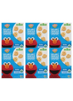 Earth's Best Earth's Best Organic Kids Snacks, Sesame Street Toddler Snacks, Organic Crunchin' Crackers, Wholesome Snacks for Toddlers 2 Years and Older, Original, 5.3 oz Box (Pack of 6)  - Image 1