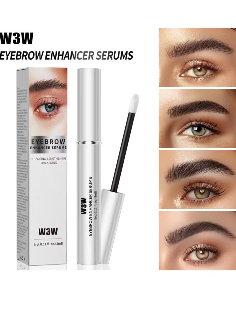 W3W - Eyebrow Enhancing Serum Eyebrow Growth Serum Nourishing Brow Serum Gentle No Irritating Lash Serum Gentle Formula Longer Fuller and Thicker Flexible Lashes Eyebrow Enhancer Serum 3ml - Image 1