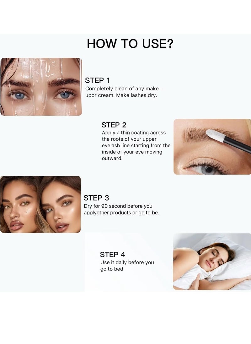 W3W - Eyebrow Enhancing Serum Eyebrow Growth Serum Nourishing Brow Serum Gentle No Irritating Lash Serum Gentle Formula Longer Fuller and Thicker Flexible Lashes Eyebrow Enhancer Serum 3ml - Image 1