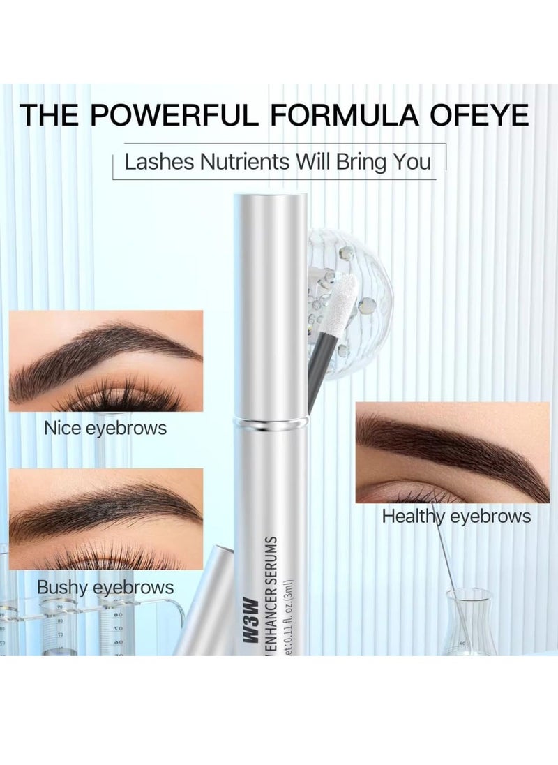 W3W - Eyebrow Enhancing Serum Eyebrow Growth Serum Nourishing Brow Serum Gentle No Irritating Lash Serum Gentle Formula Longer Fuller and Thicker Flexible Lashes Eyebrow Enhancer Serum 3ml - Image 1
