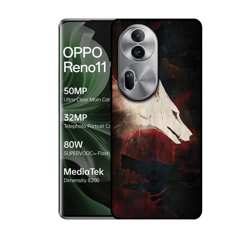 EYE CATCH Printed Protective Case Cover For Oppo Reno 11 Pro -  White Wolf - Image 1