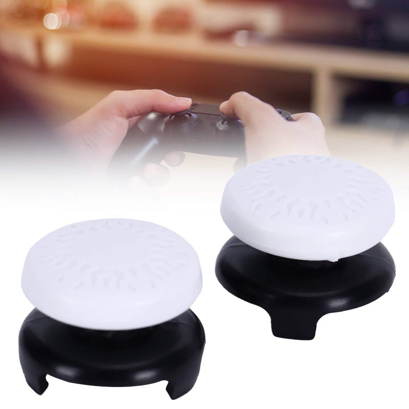 ASHATA 2Pcs Thumbstick Extender for 3D Texture Thumb Grip Stick Joystick Thumbstick for Controller (White) - Image 3