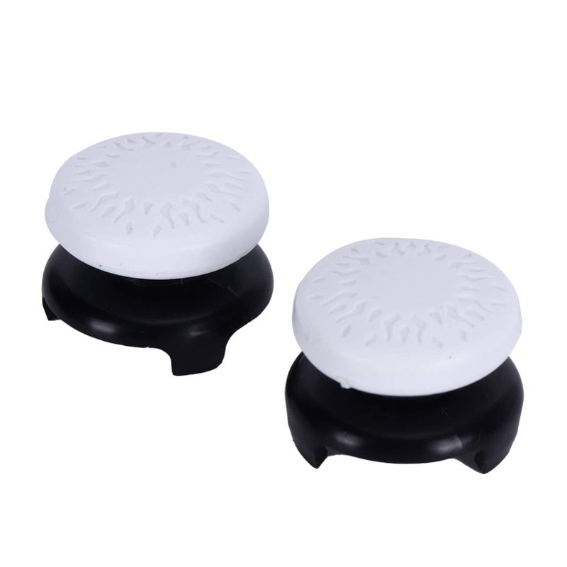 ASHATA 2Pcs Thumbstick Extender for 3D Texture Thumb Grip Stick Joystick Thumbstick for Controller (White) - Image 1