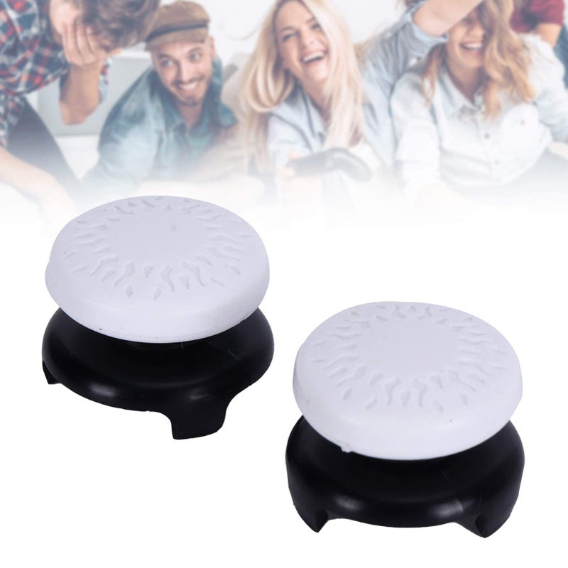 ASHATA 2Pcs Thumbstick Extender for 3D Texture Thumb Grip Stick Joystick Thumbstick for Controller (White) - Image 2