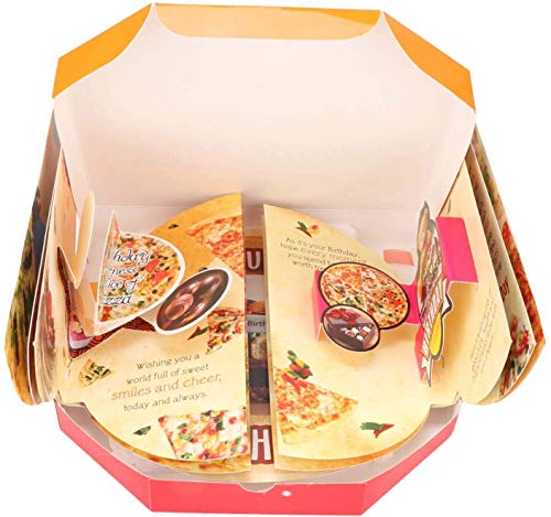 Saugat Traders Unique Theme Birthday Greeting Card - Birthday Gift for Wife-Girlfriend-Sister-Friends-Husband-Brother-Best Friend (Pizza Theme) - Surprise Gift | B'day Gifts - Image 3