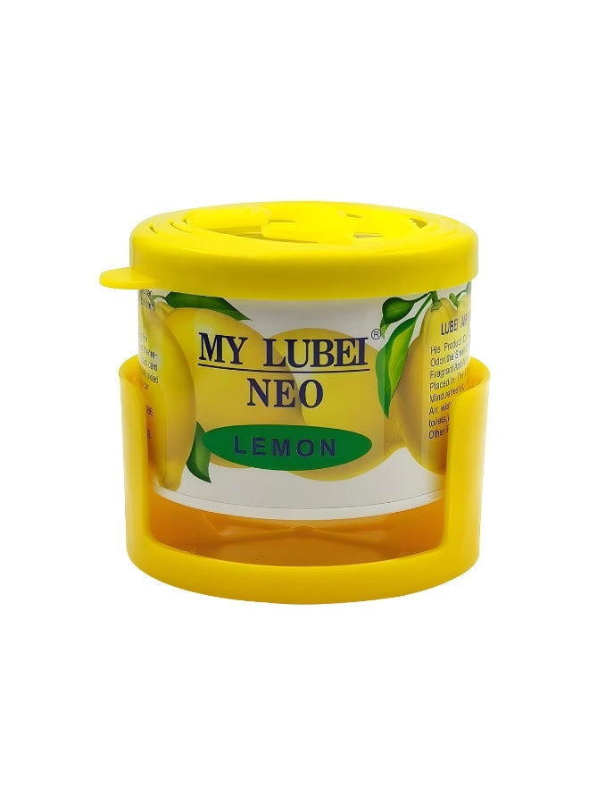 MY LUBEI NEO Lemon Gel Car Air Freshener 90g, No Gas Odor Eliminator Can, Long Lasting Citrus Fragrance for Car Dashboard Cup Holder, Suitable for Home Office Bedroom Living Room, All Season Use - Image 2