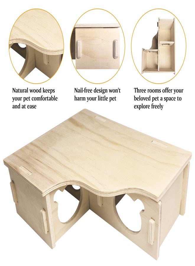Hamiledyi Natural Wooden Hamster Maze - Multi-Chamber Detachable Small Animal Habitat with Exploring Tunnels, Enrichment Activity Toys for Dwarf Hamsters, Gerbils, Mice, Rats, Lemmings(Style B - Image 3