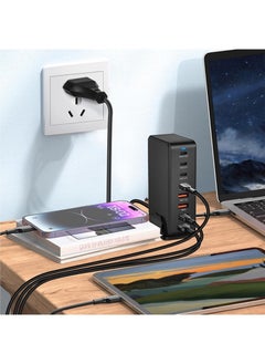 Changli 268W GaN USB C Charger Station, 8 Port Type C Fast Charging Hub Block, Wall Charger Power Strip Adapter Plug 5 PD USB C 3 QC USB A - GaN Technology - Certified Laptop Charger for Macbook Air, Sumsung S23 iPhone 16,iPad, Galaxy, Honor and More -1.5m Power Cord  - Image 4