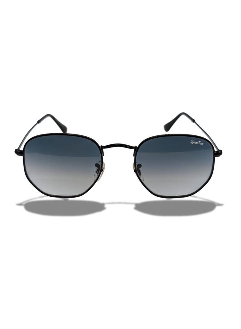 سيجنتشر نظارات شمسية SIG 3548 C2 سداسية للرجال والنساء بتصميم هندسي، إطار معدني ممتاز مقاس 51 ملم - Image 2