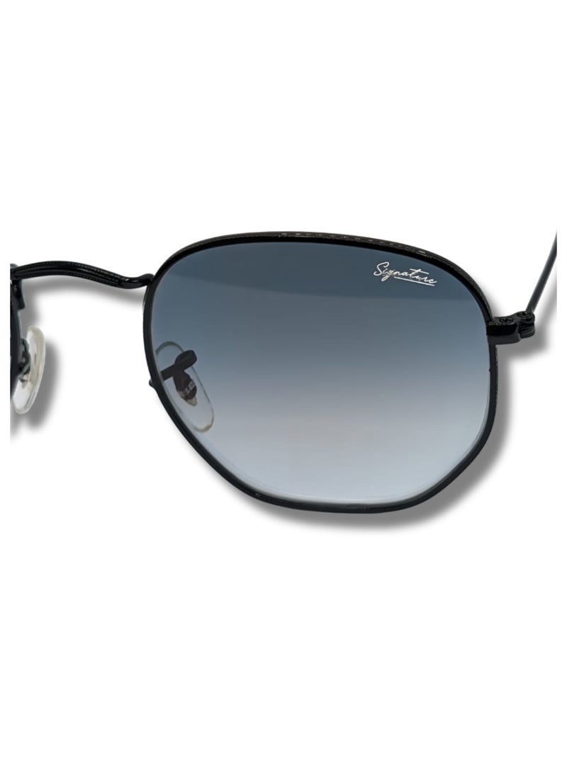 سيجنتشر نظارات شمسية SIG 3548 C2 سداسية للرجال والنساء بتصميم هندسي، إطار معدني ممتاز مقاس 51 ملم - Image 3