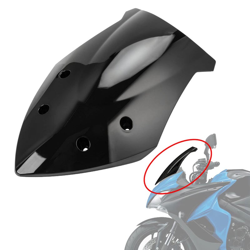 زجاج أمامي مزدوج لجهاز GSXS1000 GSXS1000F 2015-2021 باللون الأسود