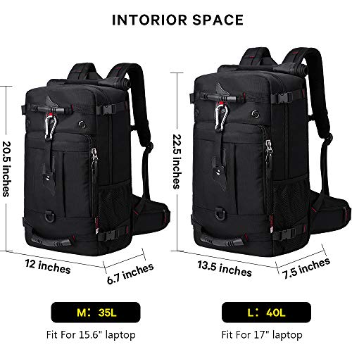 KAKA Travel Backpack, Carry On Backpack Durable Convertible Duffle Bag Fit for 17.3 Inch Laptop for Men and Women(Large 40L) - Image 4