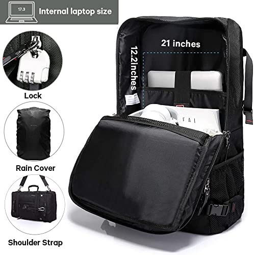 KAKA Travel Backpack, Carry On Backpack Durable Convertible Duffle Bag Fit for 17.3 Inch Laptop for Men and Women(Large 40L) - Image 5