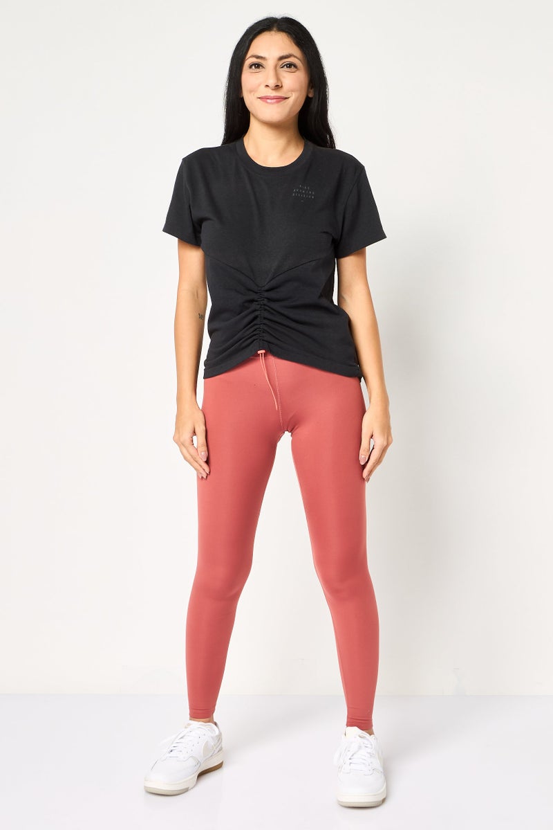 Nike Women Dri Fit Short Sleeve Running Top, Black - Image 2