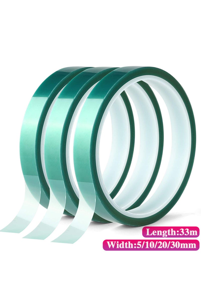 erorex 10mm 33M 33M/Roll Width 5~30MM Green PET Film Tape High Temperature Heat Resistant PCB Solder SMT Pl - Image 1