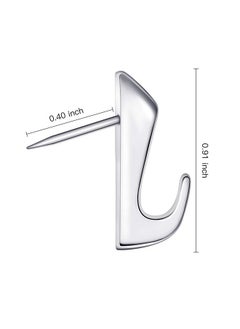 Hotop 30 Pieces 20 Lbs Pin Hooks Push Pin Hangers Metal Push Pin Hooks Picture Hanging Nails For Home Office Wooden Or Fabric Wall 30 Pcs  - Image 4