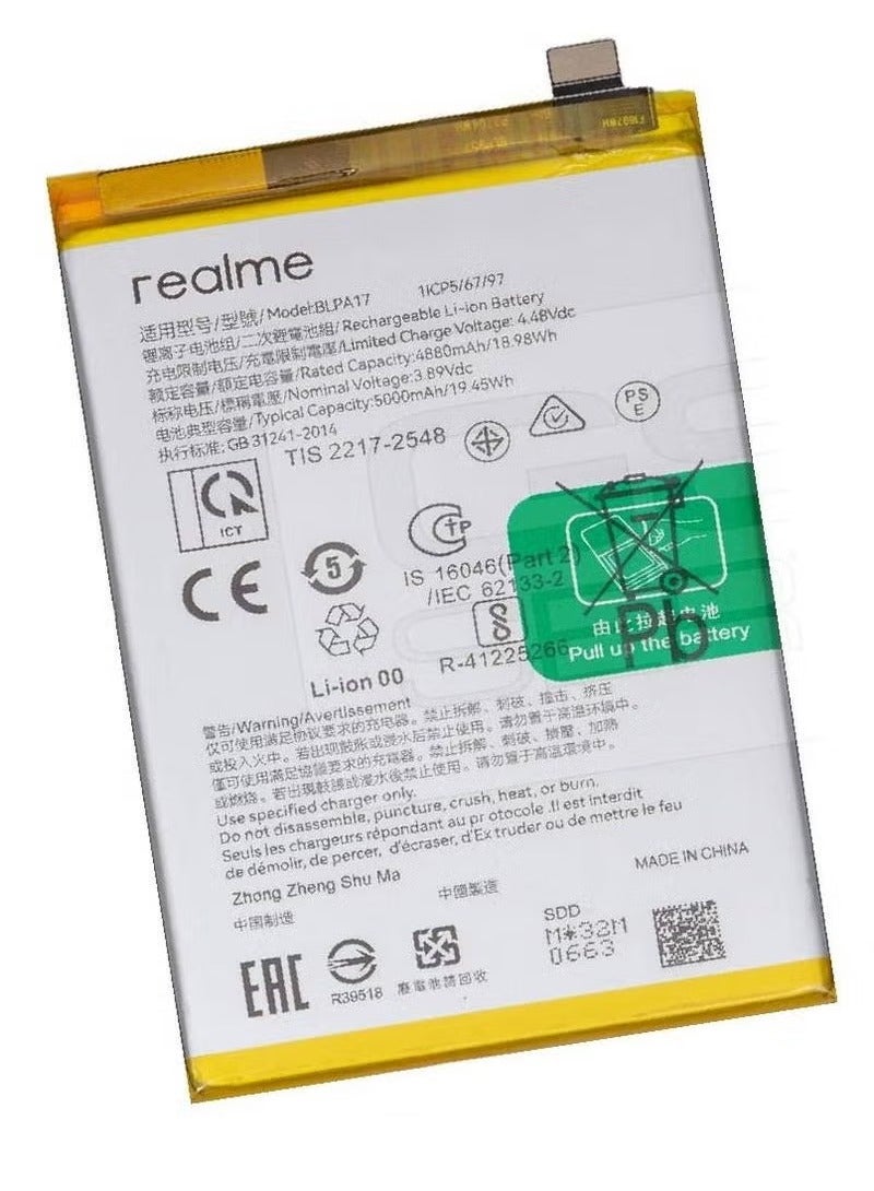 TIGER High-Quality Original Battery for Realme C53 (RMX3760) / Realme C67 (RMX3890) / Realme 12 5G / Realme 12X 5G / Realme C65 4G – Long-Lasting Li-ion Replacement Battery for Reliable Power, Safe Charging, and Enhanced Performance – Restore Battery Life Quickly - Image 3