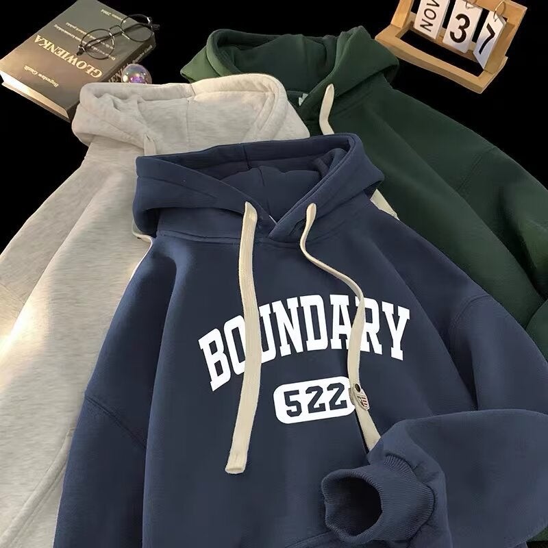 Wholesale sweater men's winter hooded sports sweater pullover Korean casual men's fleece-lined thickened top trend - Image 2