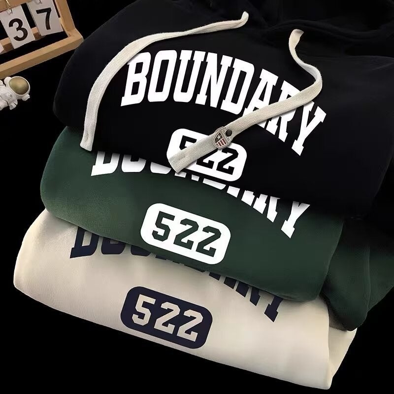 Wholesale sweater men's winter hooded sports sweater pullover Korean casual men's fleece-lined thickened top trend - Image 3