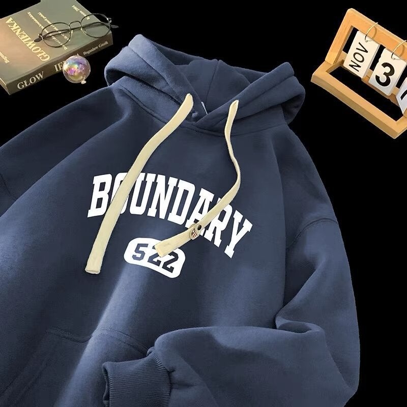 Wholesale sweater men's winter hooded sports sweater pullover Korean casual men's fleece-lined thickened top trend - Image 1
