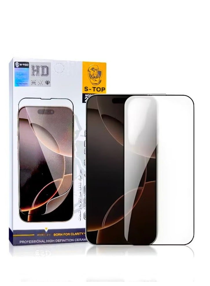 S-TOP iPhone 16 Plus protection sticker, 6.9-inch clear glass screen - Image 1