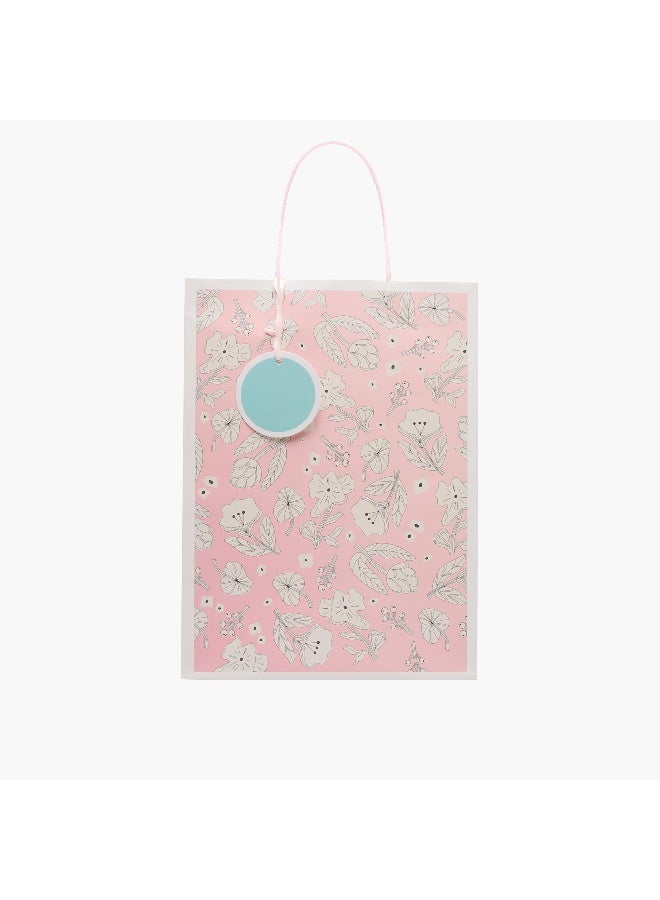 Findz Floral Print Paper Gift Bag - Large - Image 1