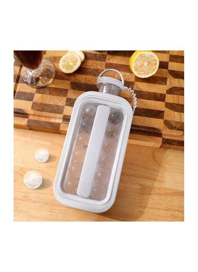 Generic - Healthy Ice Ball Maker Portable Ice Cube Freezer 2 in 1 Portable Ice Ball Mold with Lid Makes 17 Round Ice Cube Molds, BPA Free Ice Ball Mold - Image 1