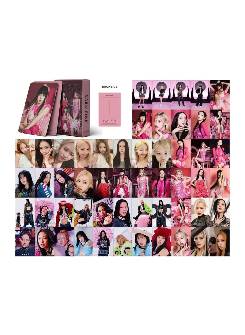 55PCS Blackpink Lomo Cards Set Born Pink New Album Photo Cards Photocards Postcards and Poster Gift for Blackpink Fans - Image 2
