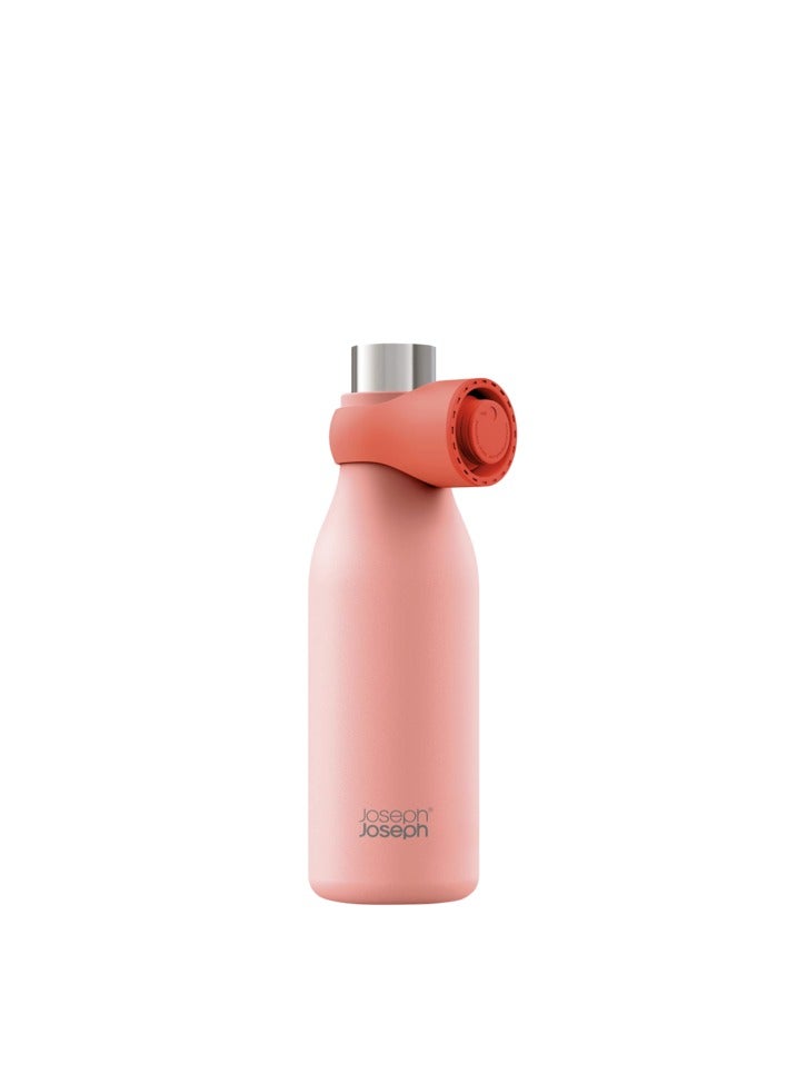 Joseph Joseph Loop Stainless Steel Leak-Proof Vacuum Insulated Water Bottle Coral 500ml - Image 2