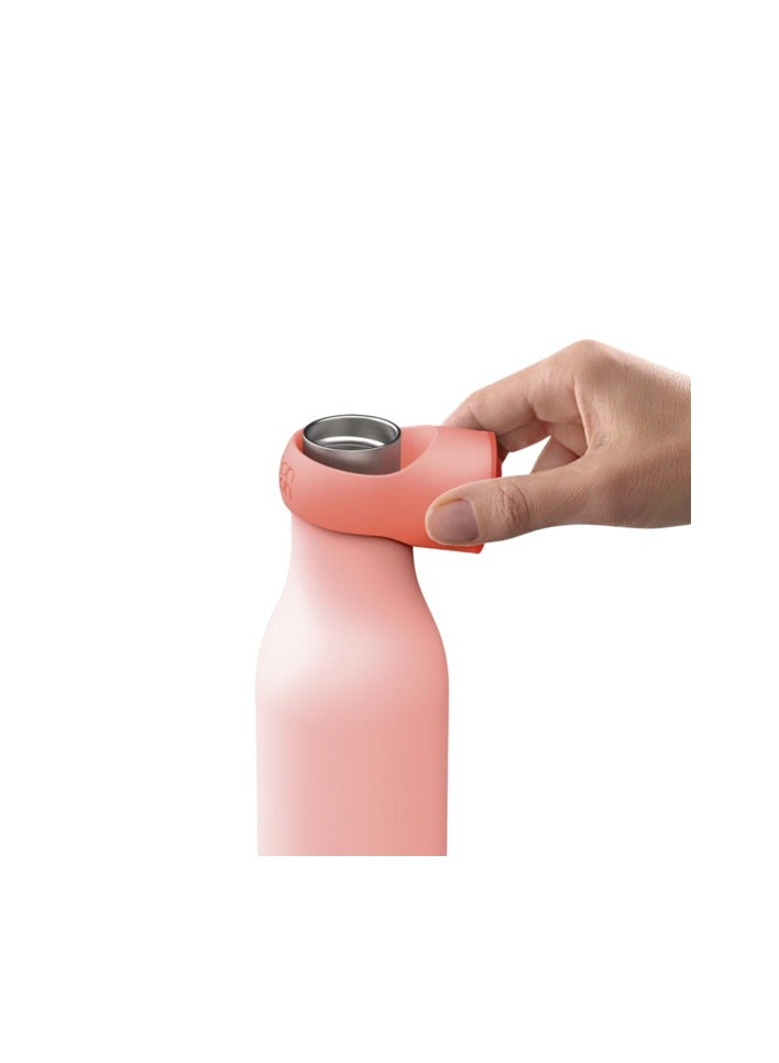 Joseph Joseph Loop Stainless Steel Leak-Proof Vacuum Insulated Water Bottle Coral 500ml - Image 4