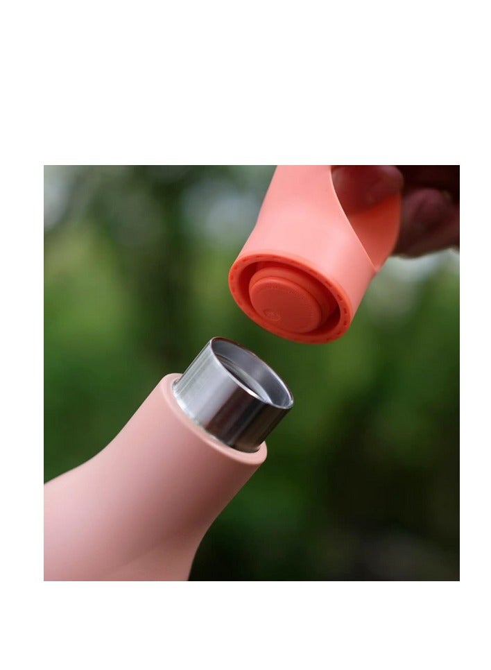 Joseph Joseph Loop Stainless Steel Leak-Proof Vacuum Insulated Water Bottle Coral 500ml - Image 5
