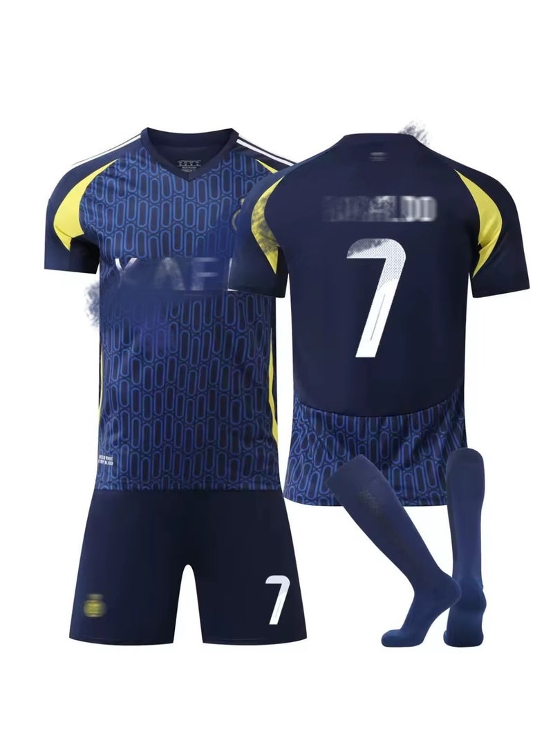 Kinds Jersey No. 7 Football Training Suit  | Size 24 for Children and Teenagers | Breathable and Quick-drying Training Gear for Multiple Scenarios | Fan Equipment for 6 - 16-year-old Teenagers  - Image 1