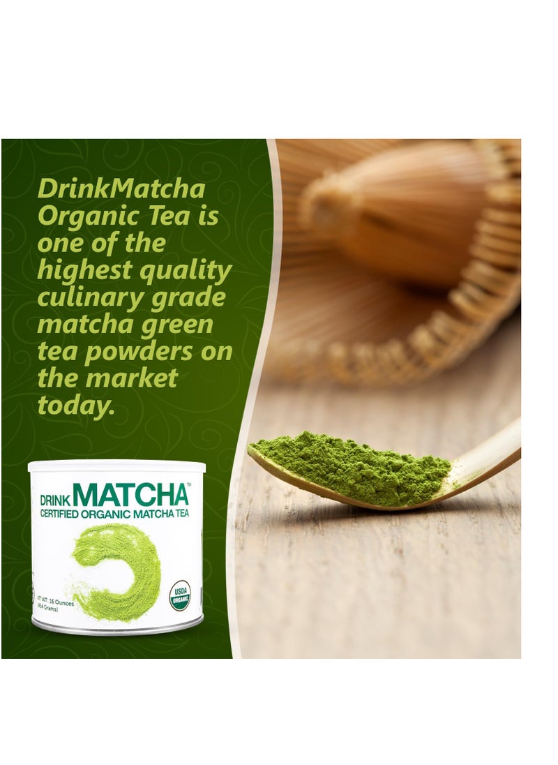 MATCHA Organic Matcha Green Tea Powder 1 LB Perfect for Lattes, Smoothies, Baking 16 Ounce  - Image 4