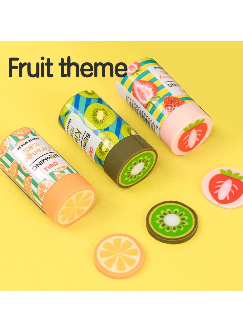 Deli Deli EH01400 Eraser φ22×43mm 30pcs / box – ideal for kids’ schoolwork & fruity fun  - Image 3