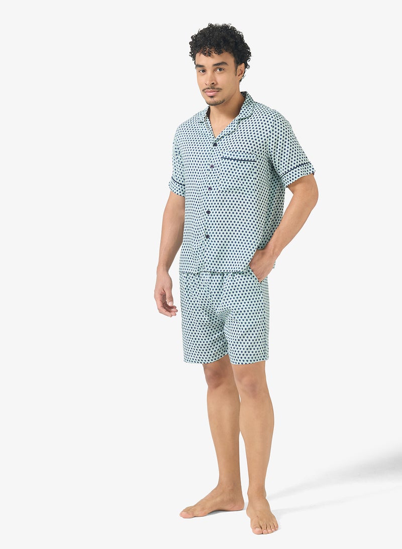 روبرت وود طقم بيجامة قميص وشورت - Image 1