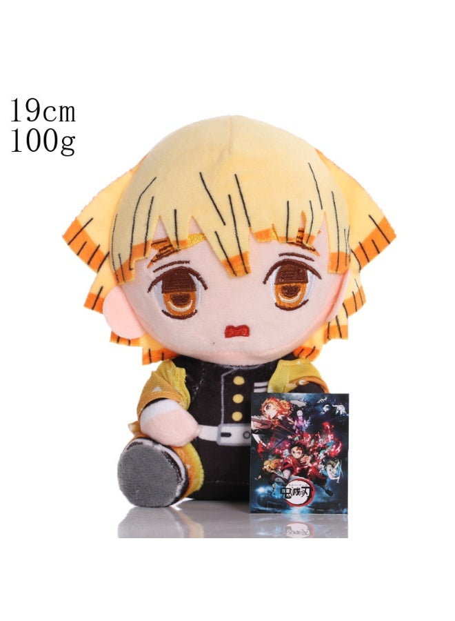 هالامودو شيطان القاتل - إيواتشي zenitsu أفخم دمية ، 19 سم - هدايا عيد الميلاد والحلاوة لتزيين غرفة نوم ، غرفة المعيشة ، مكتب المنطقة ، ومكتب لعبة الاسترخاء - Image 1