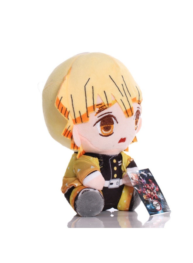 هالامودو شيطان القاتل - إيواتشي zenitsu أفخم دمية ، 19 سم - هدايا عيد الميلاد والحلاوة لتزيين غرفة نوم ، غرفة المعيشة ، مكتب المنطقة ، ومكتب لعبة الاسترخاء - Image 2