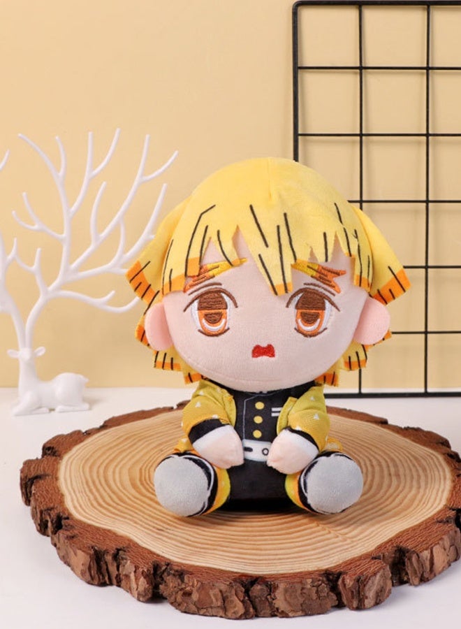 Halamodo Demon Slayer - Iwabuchi Zenitsu Plush Doll, 19 cm - A Sweet Item for Birthday Giving and Decorating Bedroom, Living Room, Desk Areas, Plus an Office Relaxation Toy - Image 2