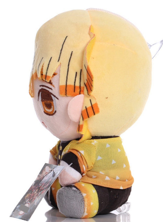 Halamodo Demon Slayer - Iwabuchi Zenitsu Plush Doll, 19 cm - A Sweet Item for Birthday Giving and Decorating Bedroom, Living Room, Desk Areas, Plus an Office Relaxation Toy - Image 4