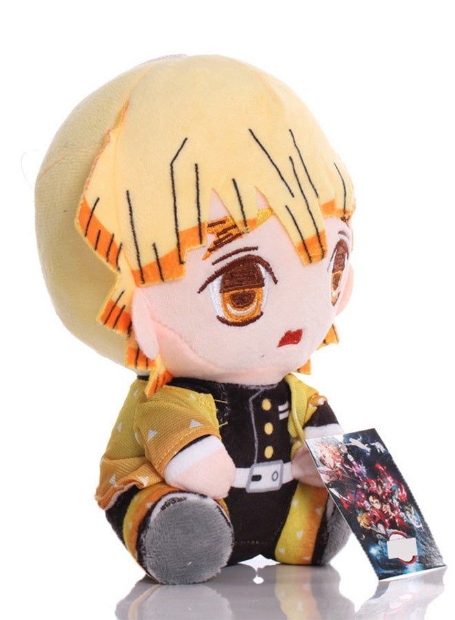 Halamodo Demon Slayer - Iwabuchi Zenitsu Plush Doll, 19 cm - A Sweet Item for Birthday Giving and Decorating Bedroom, Living Room, Desk Areas, Plus an Office Relaxation Toy - Image 3