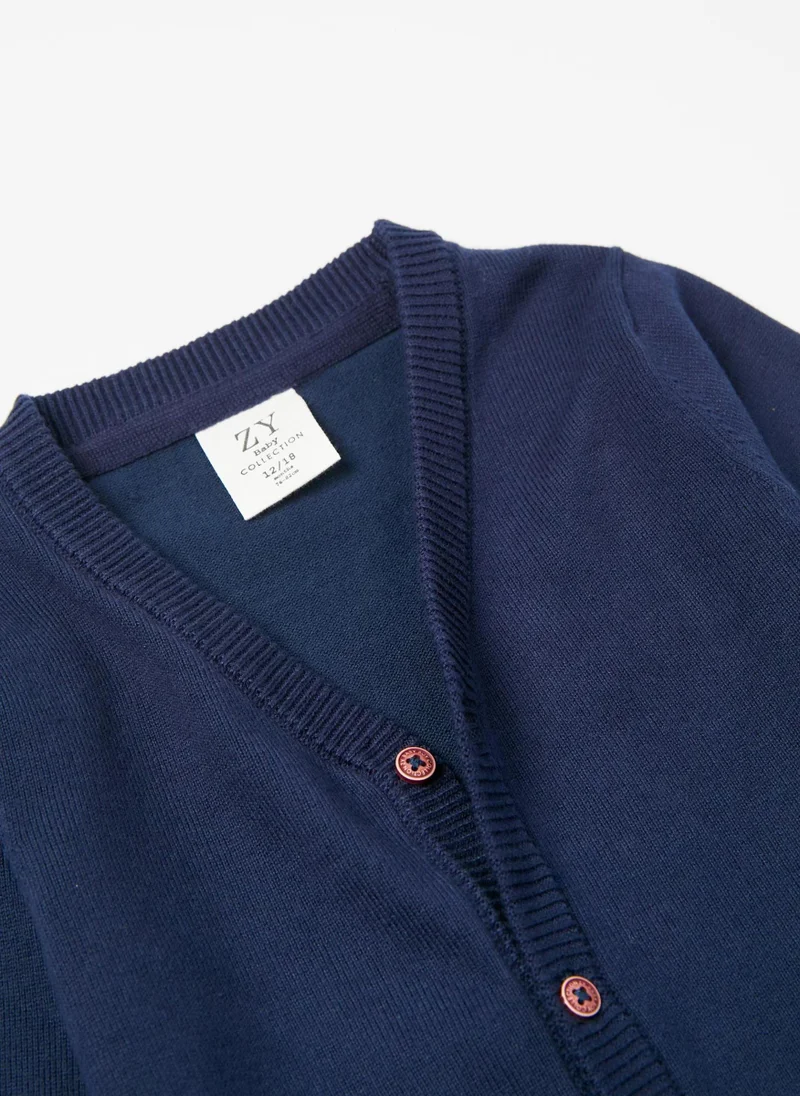 Zippy Cardigan with Elbow Pads for Baby Boys