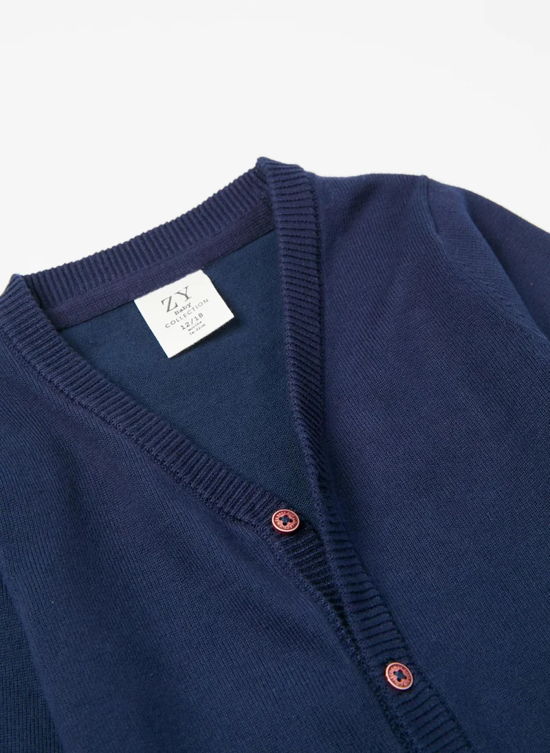 Zippy Cardigan with Elbow Pads for Baby Boys