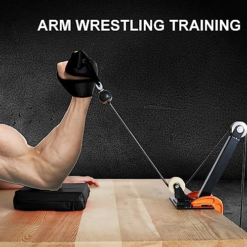 Lights Mountain Arm Wrestling Training Strap Belt Hand Grip Arm Finger Forearm Exerciser Strengthener for Cable Machine and Free Weight - Image 5