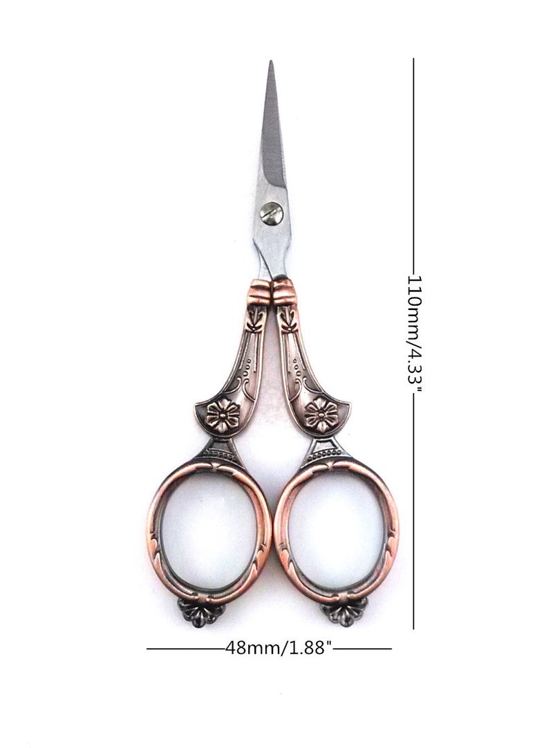 yueton Vintage European Style Needlework Embroidery Scissors (Copper) - Image 2