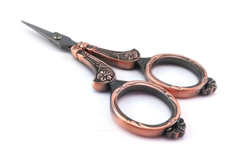 yueton Vintage European Style Needlework Embroidery Scissors (Copper) - Image 4