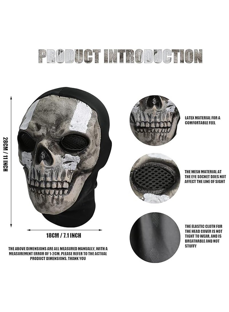 Latex Horror Mask Cosplay Headgear Masquerade Costume Accessories Halloween (E) - Image 2