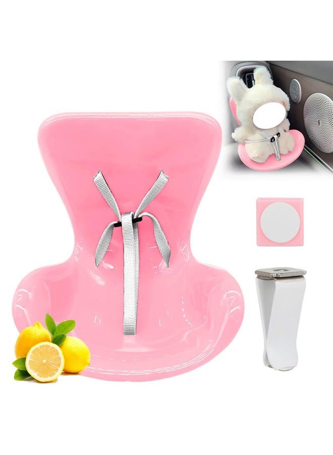 NUJOLI Car Seat for La bu bu Dolls 10-17cm, Car Decoration Chair with Air Vent Clip, Doll Accessories Sofa Seat Suitable for Fans Dolls Collectors Display - Image 1